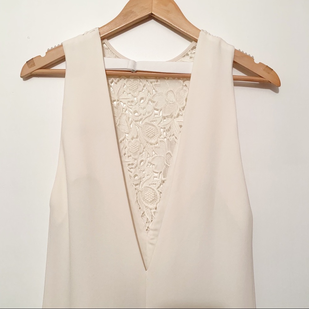 TIBI Guipure Lace Sleeveless Dress Ivory Size 0 - Picture 13 of 14